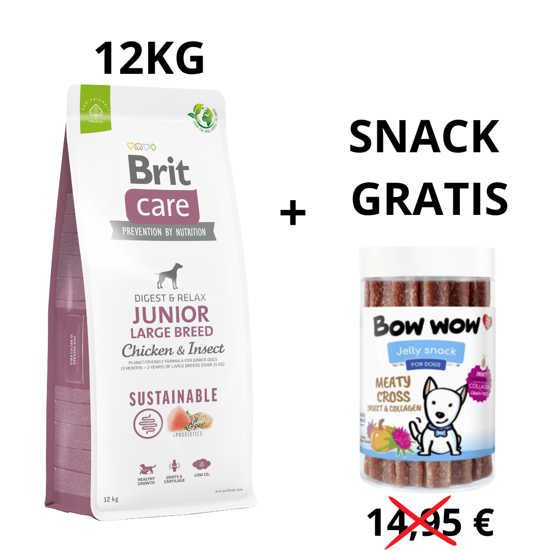 Brit Care Dog Sostenible Junior Large Breed Pollo e Insecto
