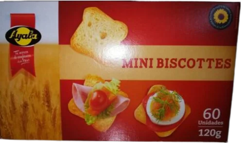MINI BISCOTTES DE TRIGO AYALA 60U 120G - Imagen 2