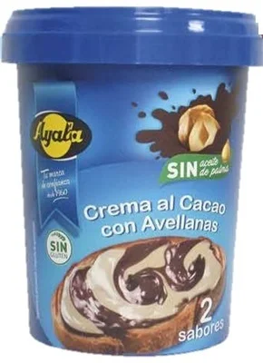 CREMA AL CACAO CON AVELLANAS AYALA 2 SABORES 500G