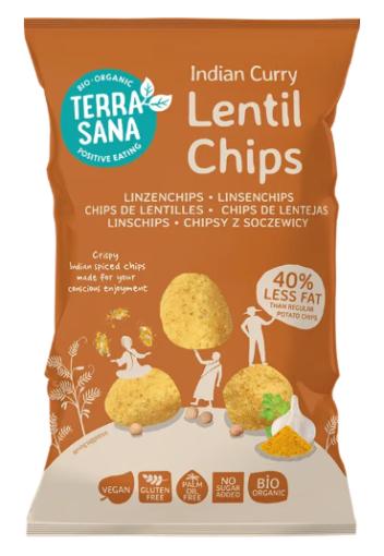 CHIPS DE LENTEJAS CON CURRY HINDU BIO S/G VEGAN 75G