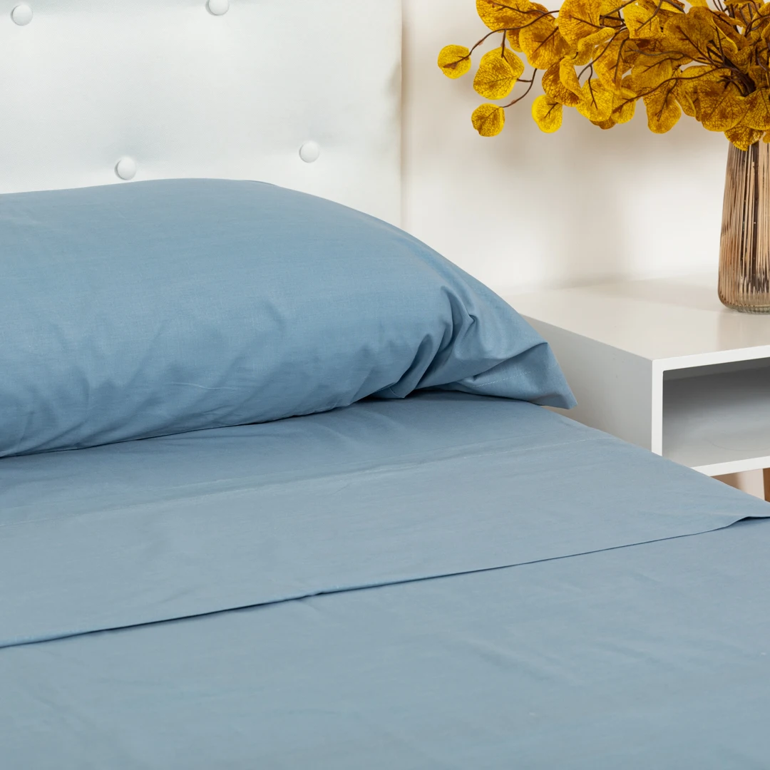 Tramas+ Juego de Sábanas Lisas 100% Algodón Suave y Resistente - Imagen 6