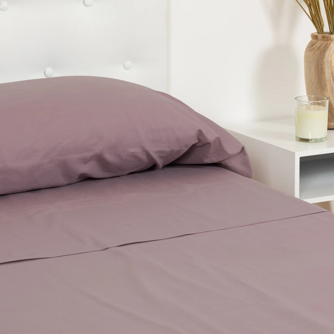 Tramas+ Juego de Sábanas Lisas 100% Algodón Suave y Resistente - Imagen 3