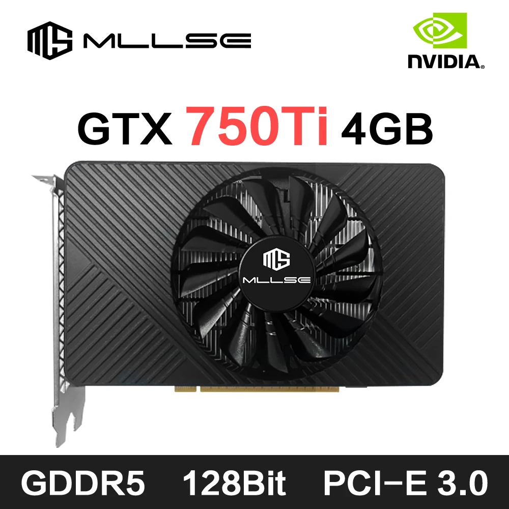 Tarjeta gráfica MLLSE GTX 750Ti 4GB GDDR5 128Bit HDMI DVI VGA PCI-E 3,0 Geforce GPU Gtx 750ti Placa De vídeo para juegos Placa De vídeo - Imagen 2