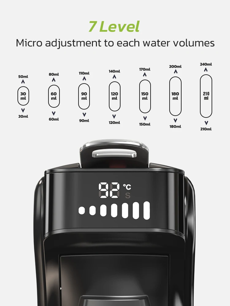 HiBREW-Máquina de café en cápsulas 6 en 1, Cafetera exprés múltiple caliente/fría, Cafetera capuchino Dolce Gusto Nespresso en polvo H1B - Imagen 4