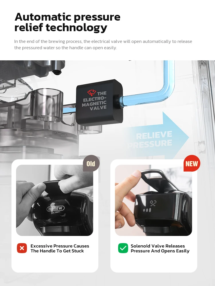 HiBREW-Máquina de café en cápsulas 6 en 1, Cafetera exprés múltiple caliente/fría, Cafetera capuchino Dolce Gusto Nespresso en polvo H1B - Imagen 7