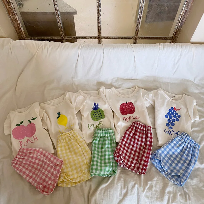 Conjuntos de pijamas para bebé, pijamas de algodón para niño, pijamas de verano sin mangas para bebé, ropa de casa de dibujos animados para niño - Imagen 3