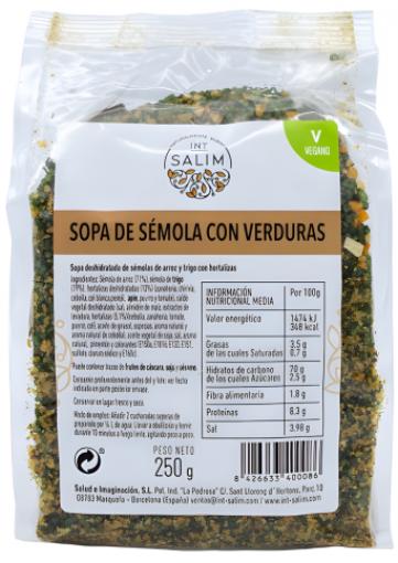 SOPA SEMOLA CON VERDURAS 250GR