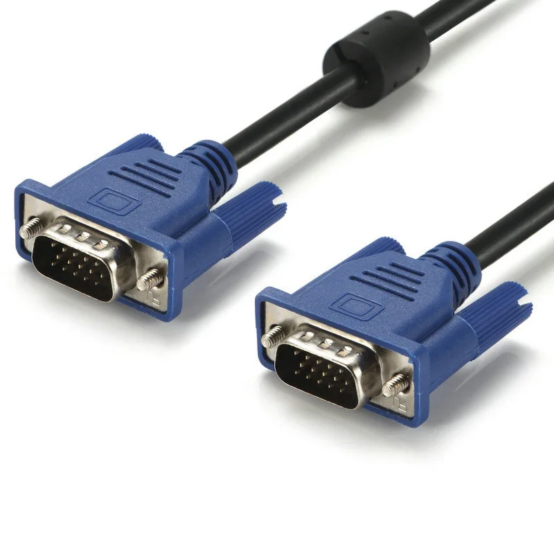 VGA 4 5 cable macho a macho de alta definición ordenador proyector monitor de vídeo cable de datos con anillo magnético - Imagen 5