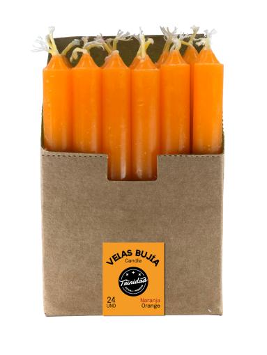 VELAS MINI NARANJA 1,2 X 11 CM.