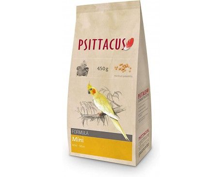 Psittacus pienso Mini 450 gr. para AGAPORNIS Y CAROLINAS