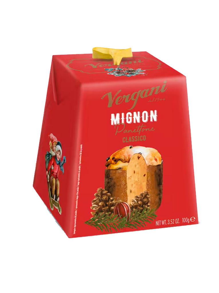 Vergani Panettone tradicional italiano con frutas 100 g
